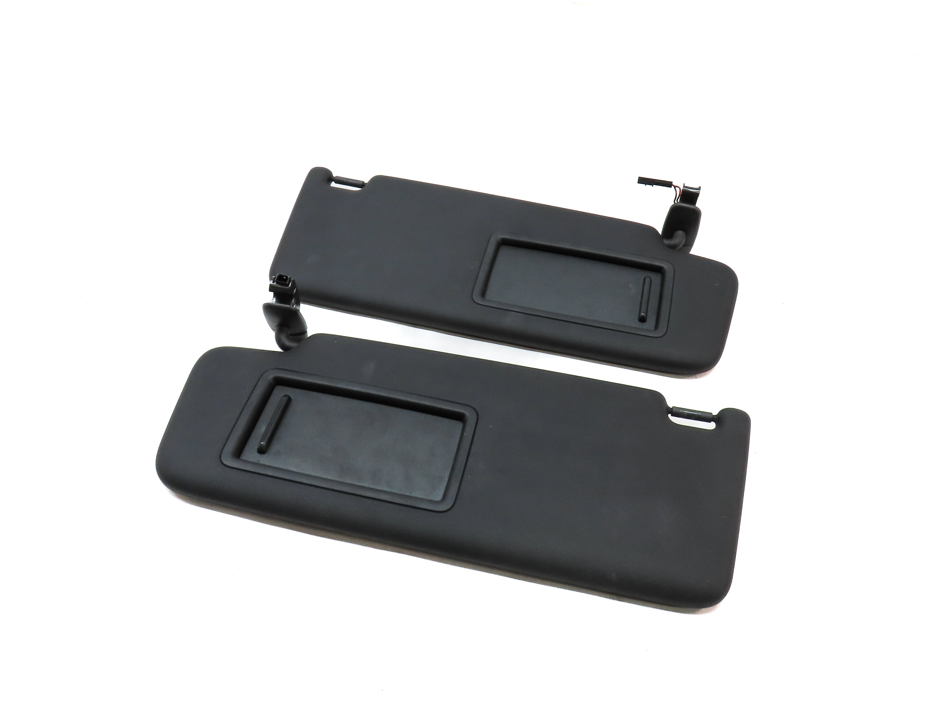 2017-2019 AUDI A4 (B9 8W) FRONT LEFT & RIGHT SUNVISOR SHADE SET-2 (BLACK) — exact item pictured